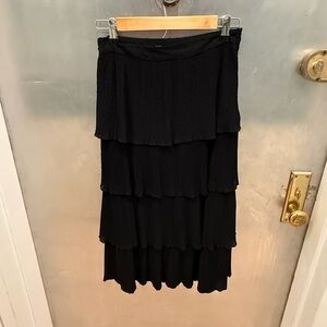 Elegant Black Tiered Skirt